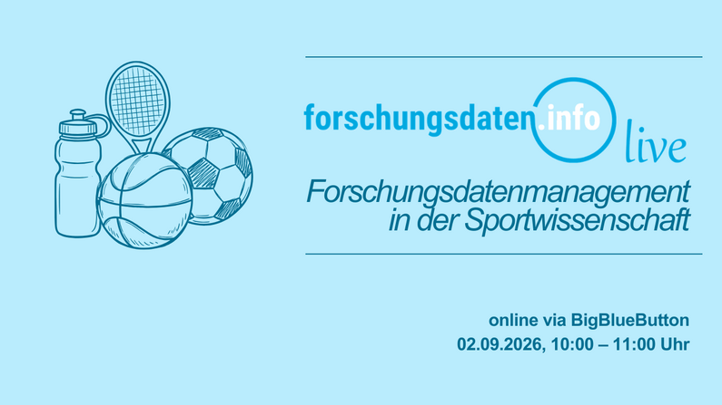 Research Data Management in Sports Science as part of forschungsdaten.info 2026